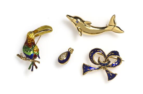 A Group of Gold Jewelry