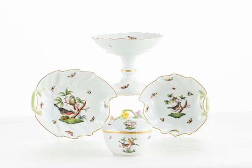 A GROUP OF HEREND ROTHSCHILD BIRD