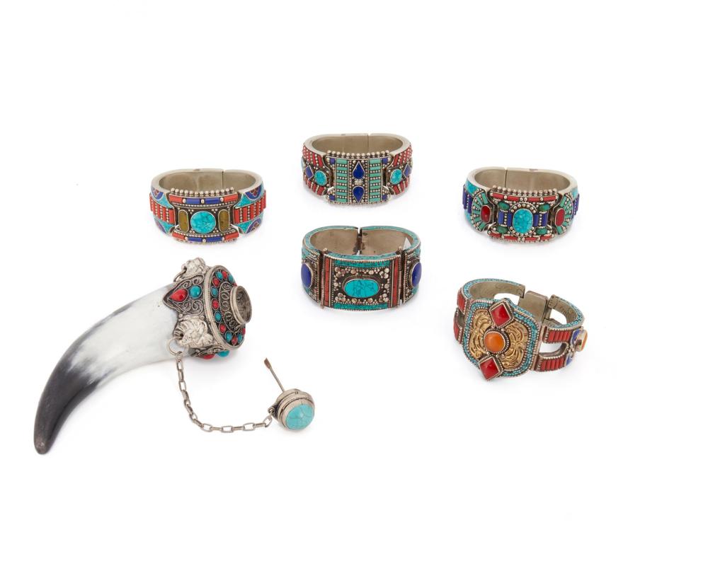 A GROUP OF HIMALAYAN INLAID
