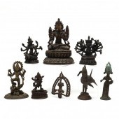 A GROUP OF HINDU BRONZE SCULPT