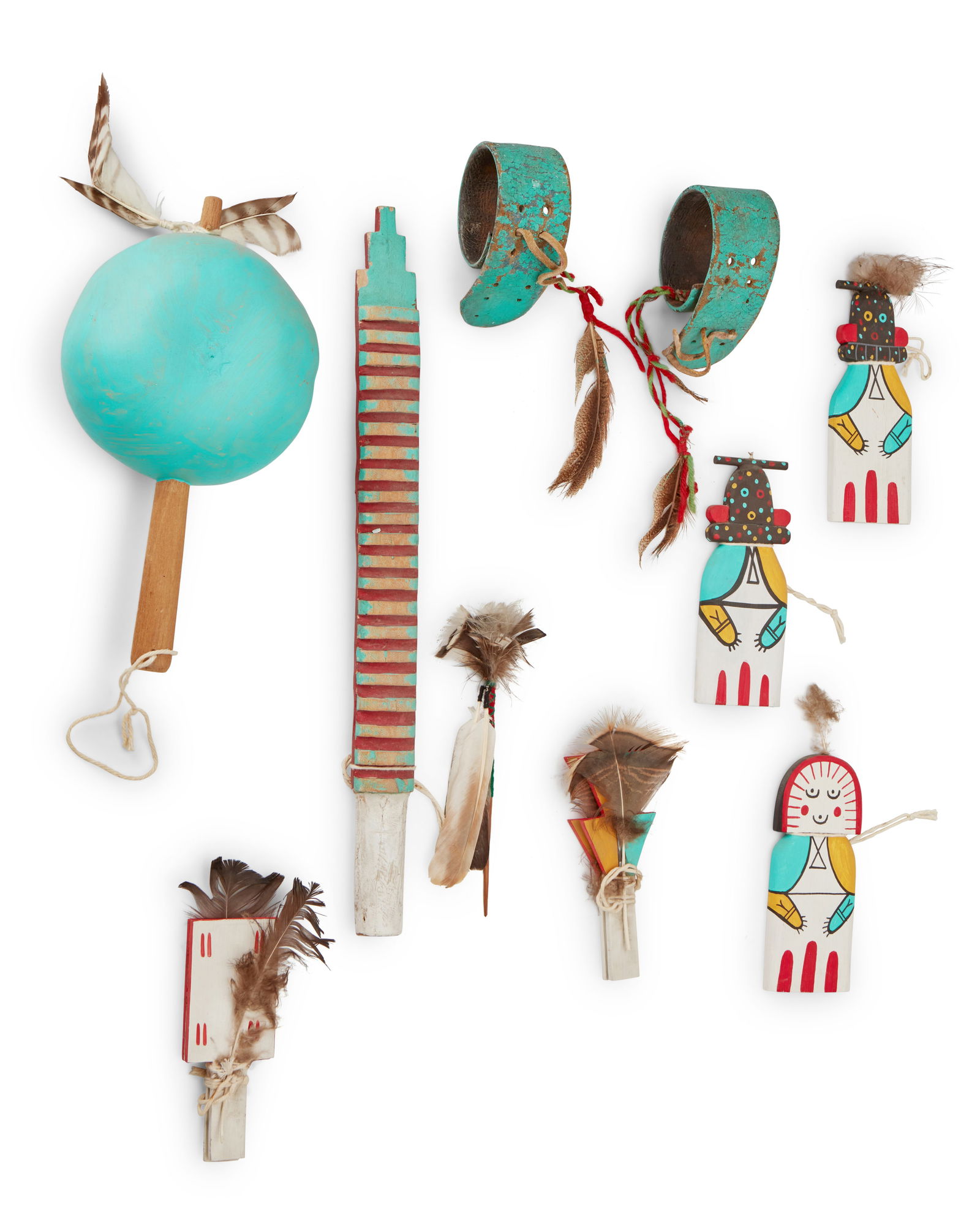 A GROUP OF HOPI POLYCHROME DANCE