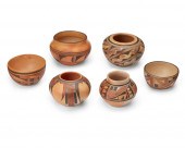 A GROUP OF HOPI PUEBLO POTTERY