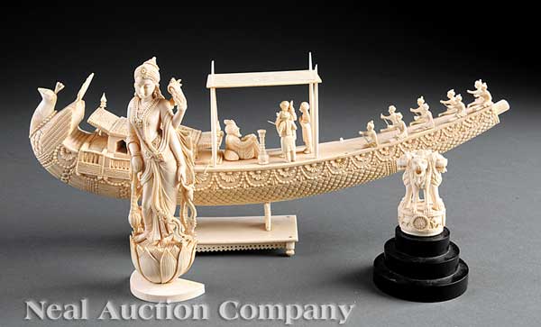 A Group of Indian Ivory and Bone