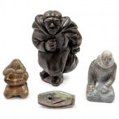 A Group of Inuit Soapstone Car