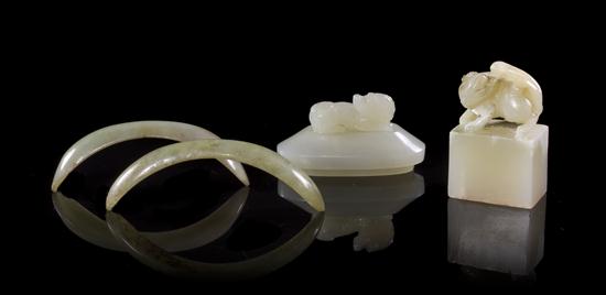 A Group of Jade Articles comprising