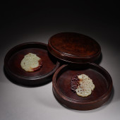 A GROUP OF JADE BI ORNAMENTS,Q