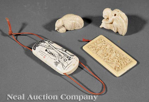 A Group of Japanese Carved Ivory