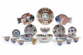 A GROUP OF JAPANESE IMARI AND