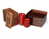 A GROUP OF JAPANESE LACQUER TR