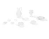 A GROUP OF LALIQUE GLASS TABLE