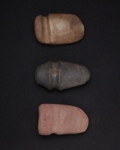 A GROUP OF LARGE CARVED STONE