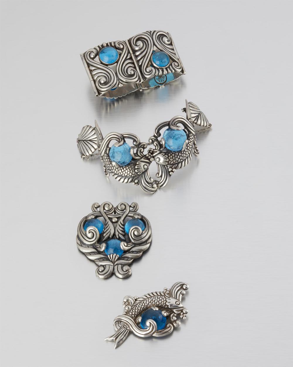 A GROUP OF LOS CASTILLO SILVER