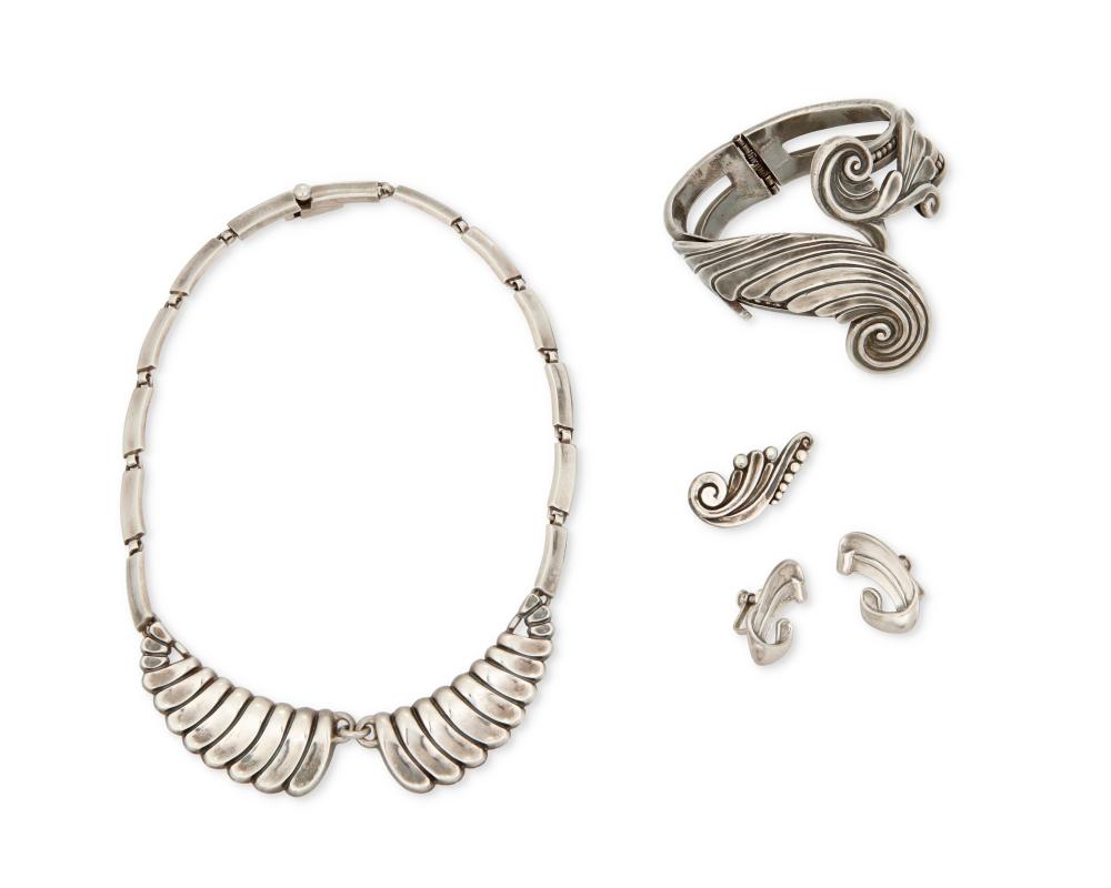 A GROUP OF MARGOT DE TAXCO STERLING