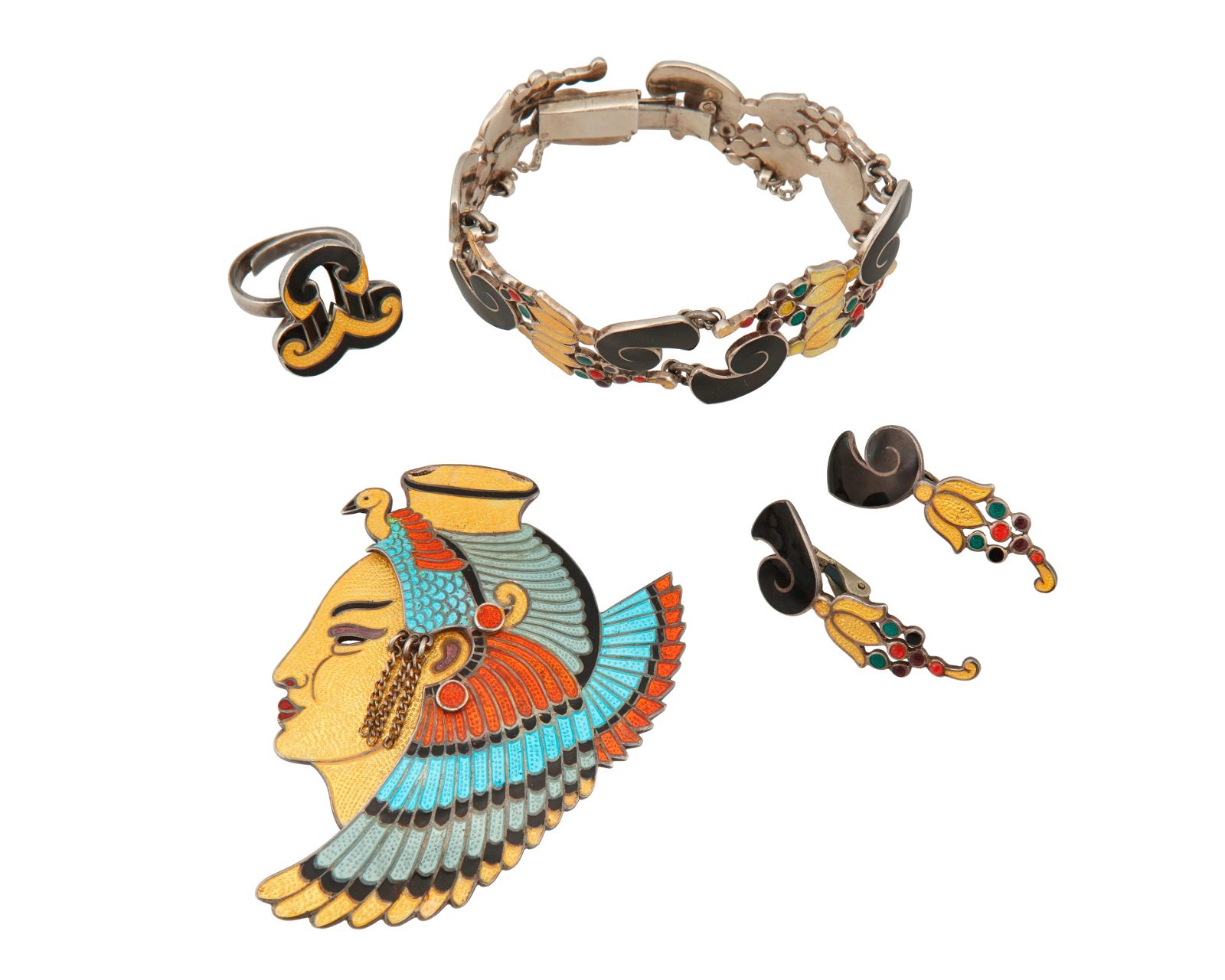 A GROUP OF MARGOT DE TAXCO STERLING