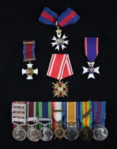 A group of medals awarded to B