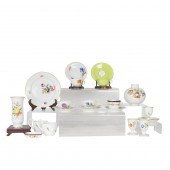 A GROUP OF MEISSEN FLORAL DECO
