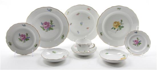 A Group of Meissen Porcelain