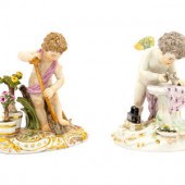 A Group of Meissen Porcelain C