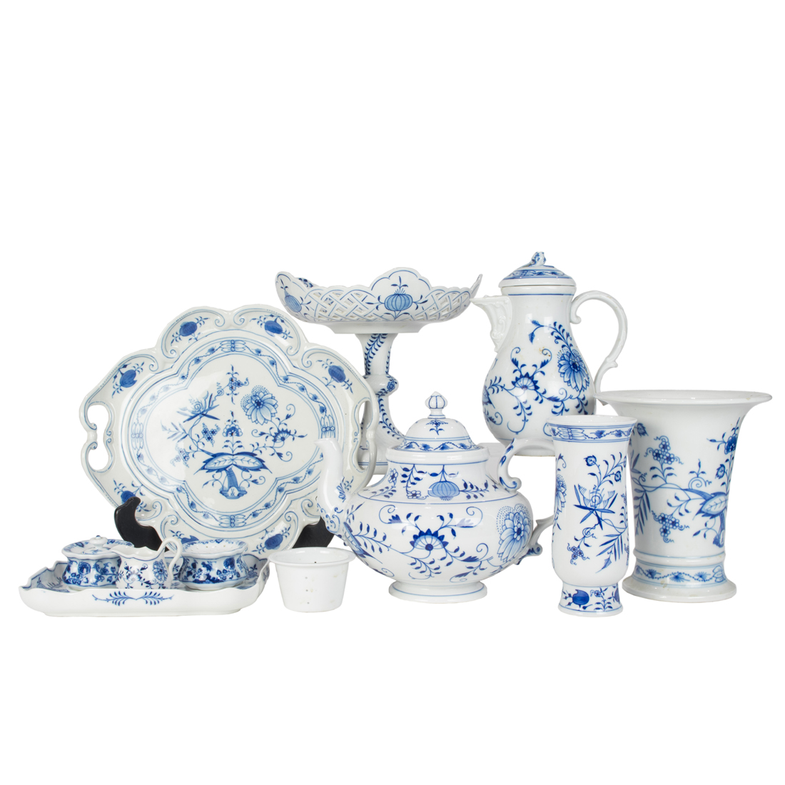 A GROUP OF MEISSEN PORCELAIN IN THE