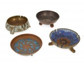 A GROUP OF METAL TABLE ITEMSA