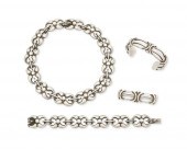 A GROUP OF MEXICAN SILVER JEWE