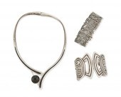 A GROUP OF MEXICAN SILVER JEWE