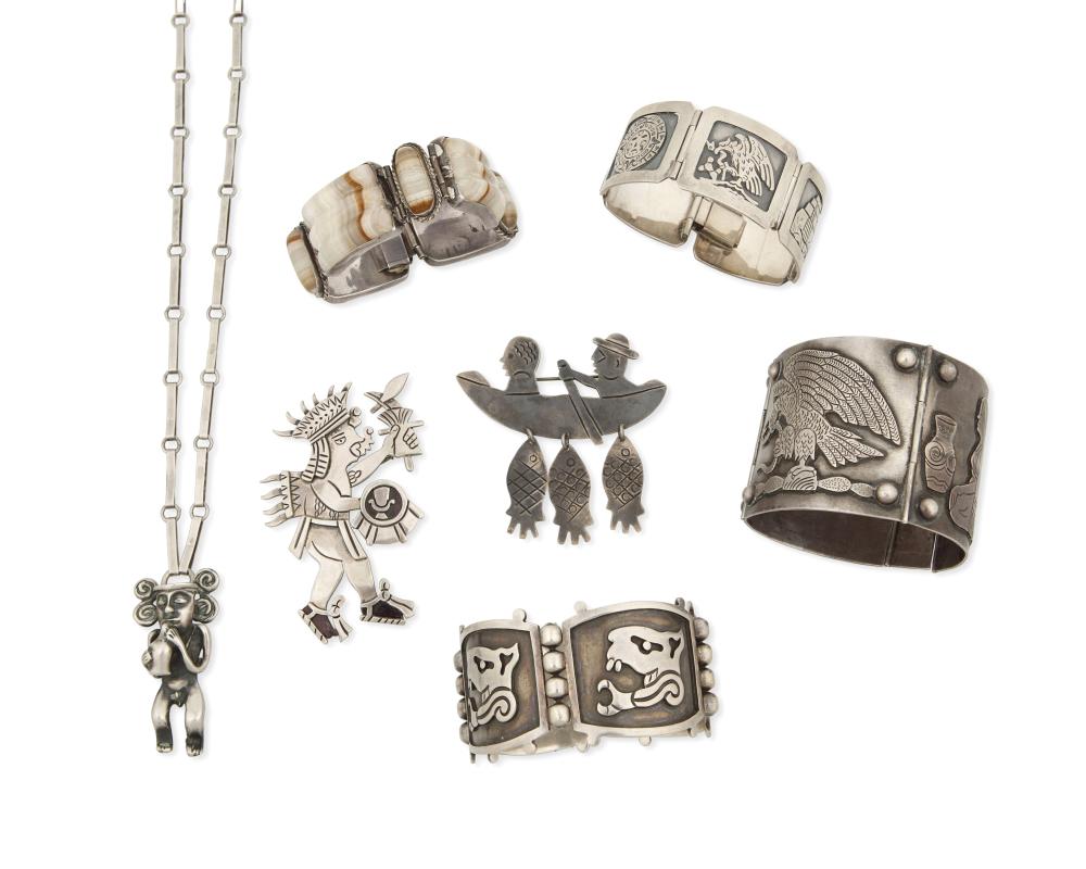 A GROUP OF MEXICAN SILVER