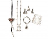 A GROUP OF MEXICAN SILVER JEWE