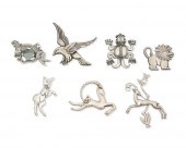 A GROUP OF MEXICAN SILVER FIGU
