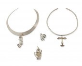 A GROUP OF MEXICAN SILVER JEWE