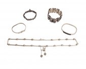 A GROUP OF MEXICAN SILVER JEWE