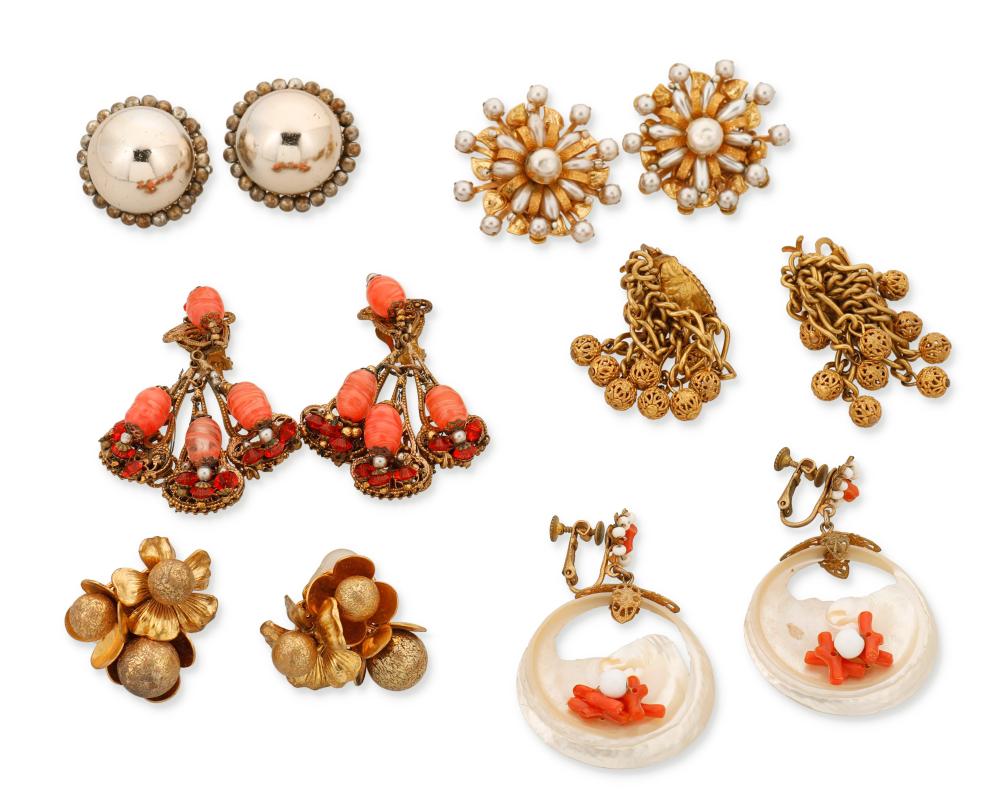 A GROUP OF MIRIAM HASKELL EARRINGSA