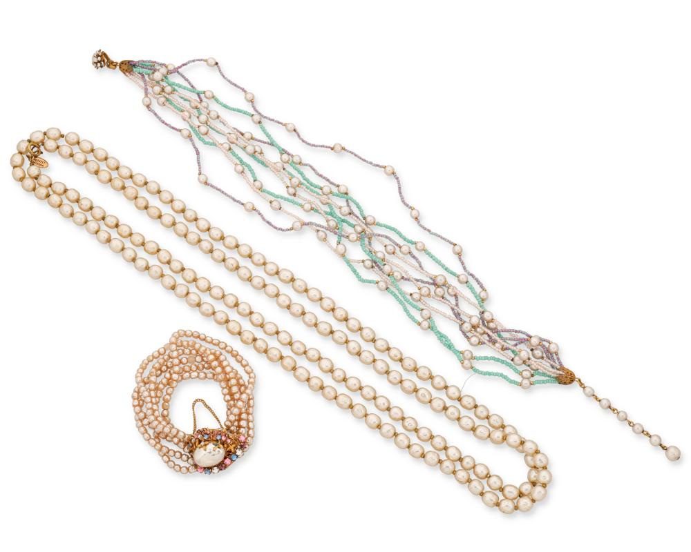 A GROUP OF MIRIAM HASKELL FAUX