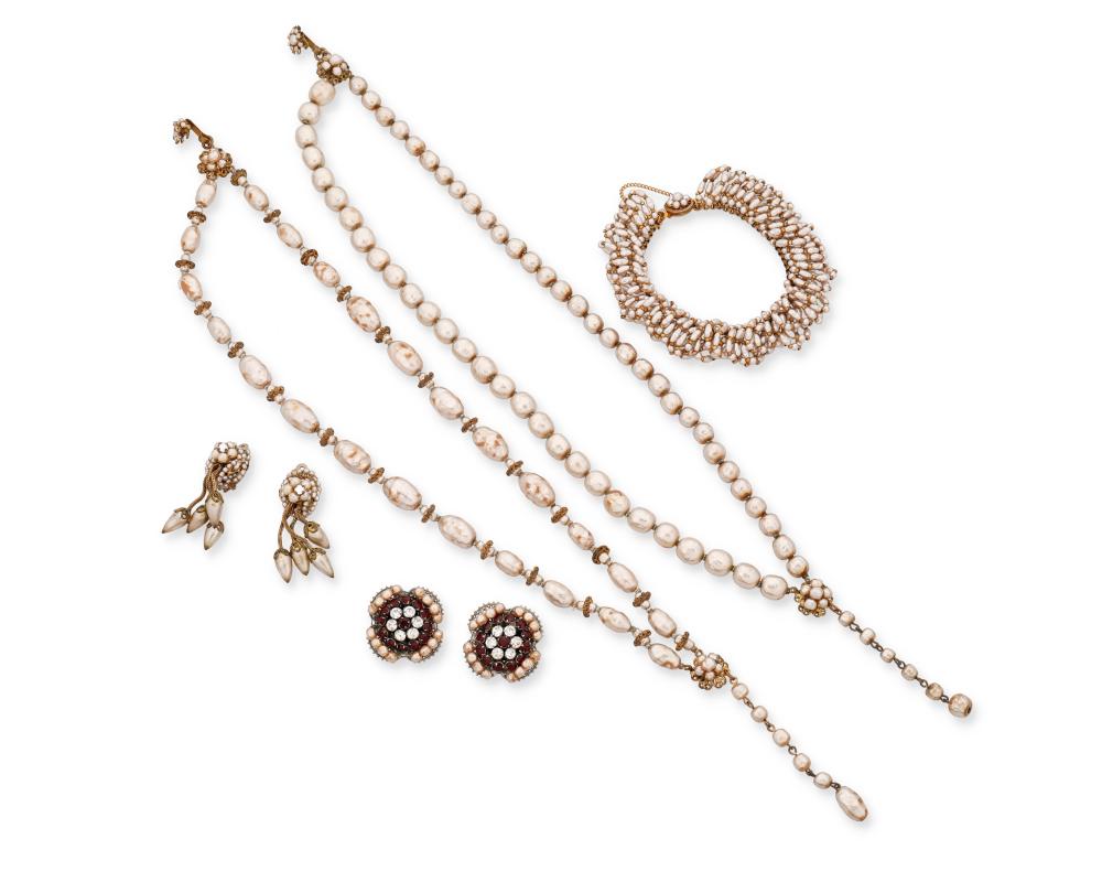 A GROUP OF MIRIAM HASKELL FAUX