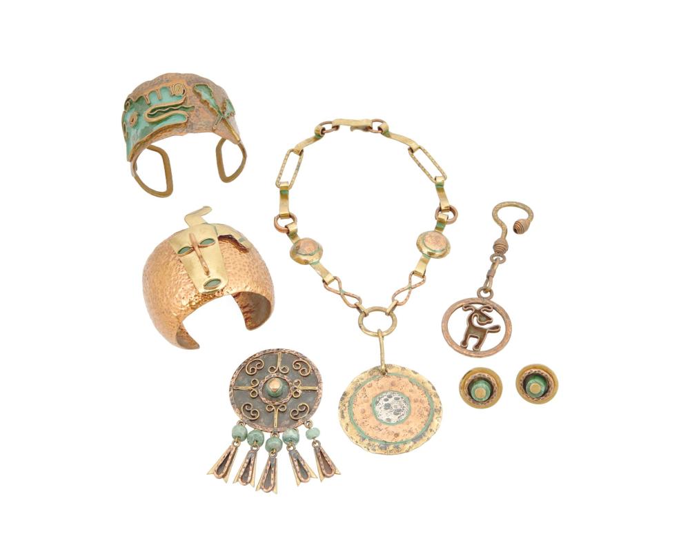 A GROUP OF MIXED METAL CASA MAYA