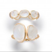 A GROUP OF MOONSTONE AND EIGHT
