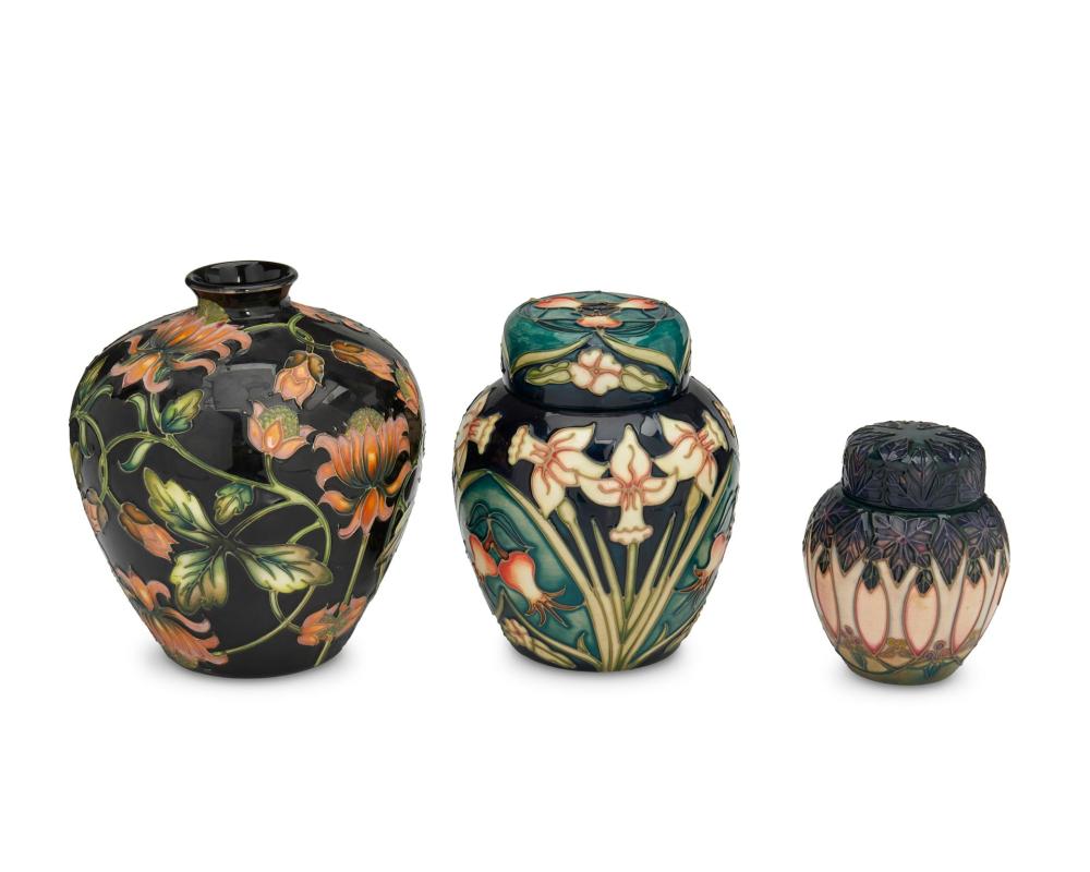 A GROUP OF MOORCROFT POTTERYA group