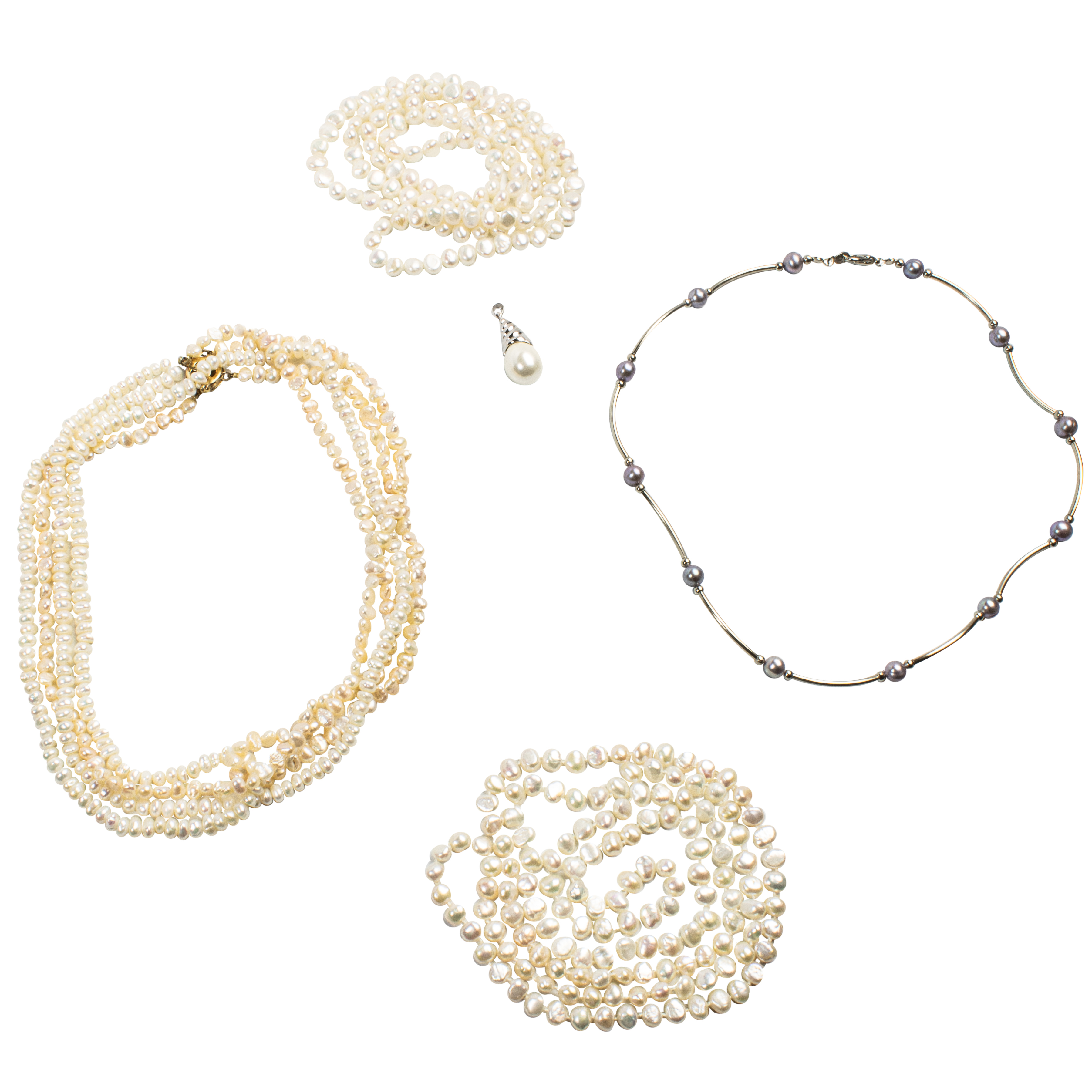 A GROUP OF MOSTLY CULTURED PEARL