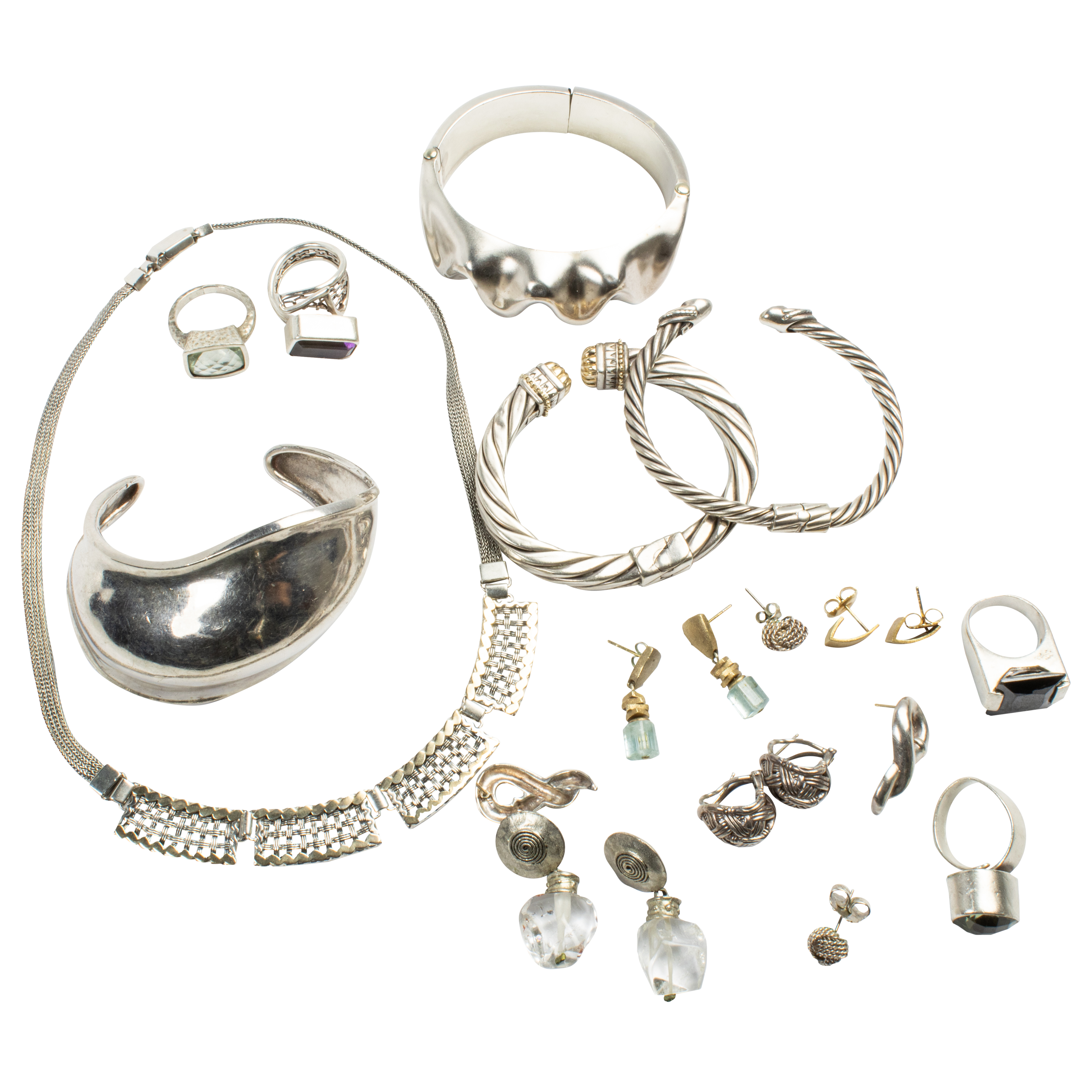 A GROUP OF MOSTLY STERLING SILVER