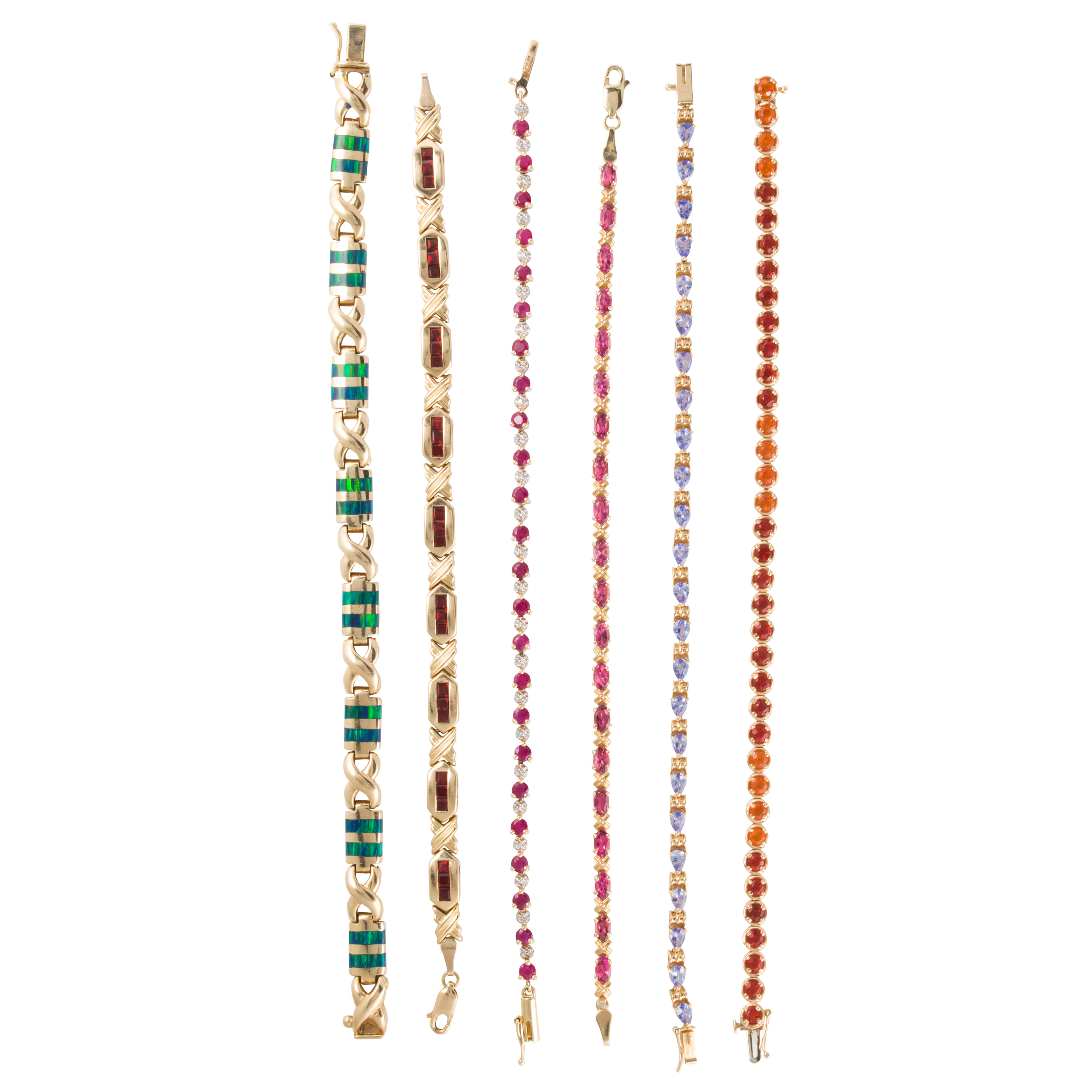 A GROUP OF MULTI-COLOR GEMSTONE AND