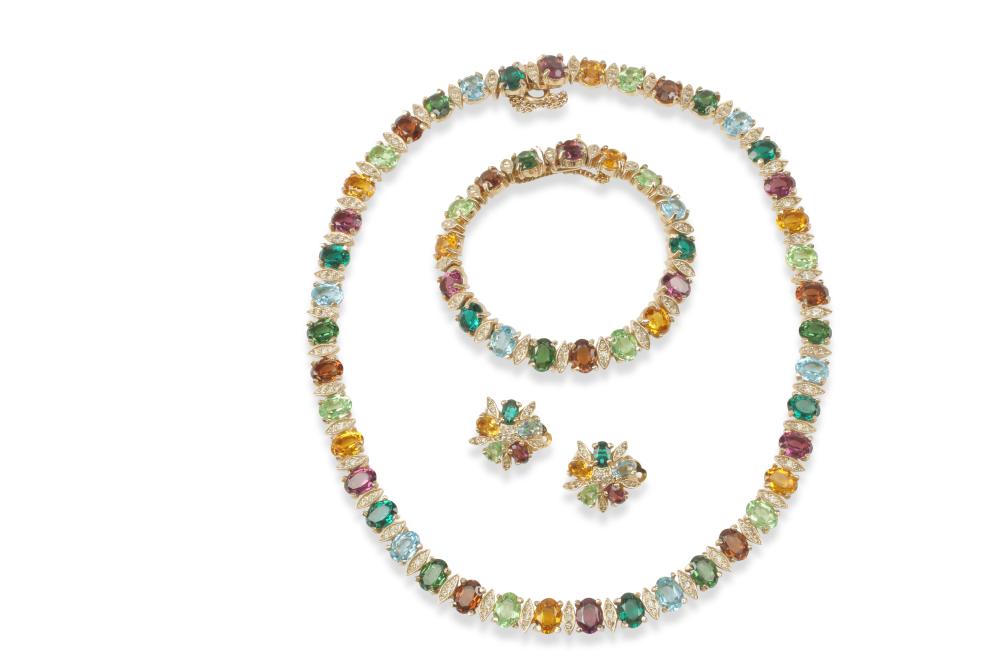A GROUP OF MULTI-COLORED STONE