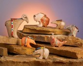 A GROUP OF NAVAJO STONE FETISH