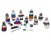 A GROUP OF NDEBELE BEADED FERT