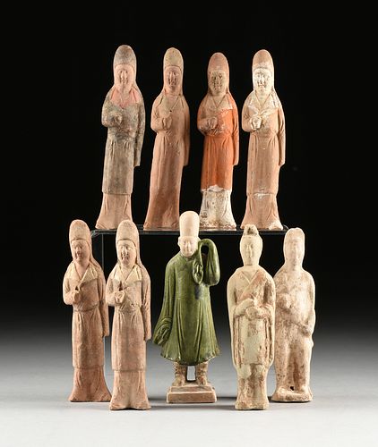A GROUP OF NINE CHINESE TANG AND