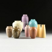 A GROUP OF NINE ROOKWOOD POTTE