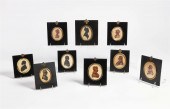 A GROUP OF NINE SILHOUETTESA g