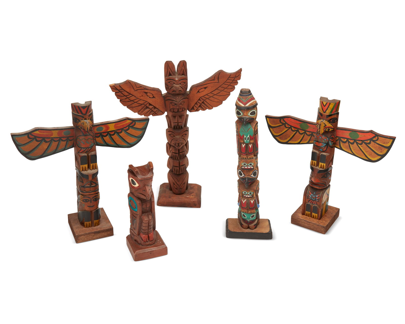 A GROUP OF NORTHWEST COAST CARVED