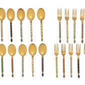 A Group of Norwegian Enameled