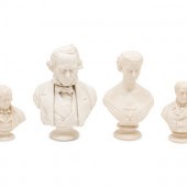 A Group of Parian Ware Busts
c