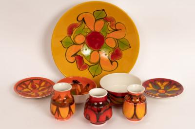 A group of Poole Pottery, Delphis